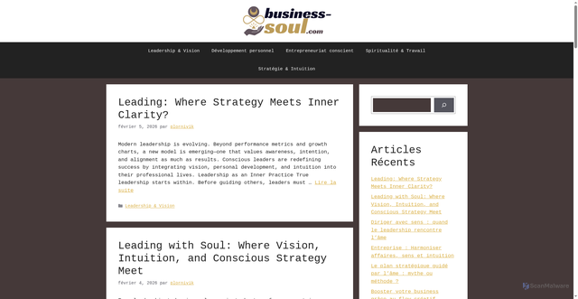 Security scan screenshot of http://business-soul.com/