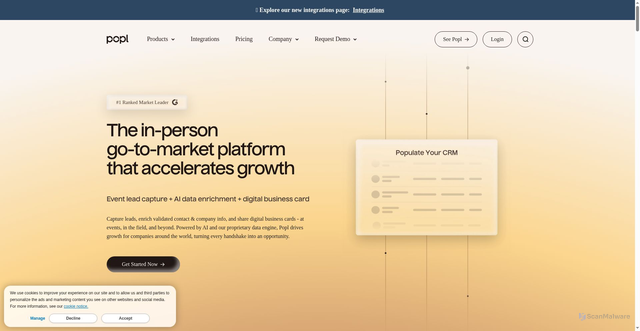 Security scan screenshot of https://popl.co