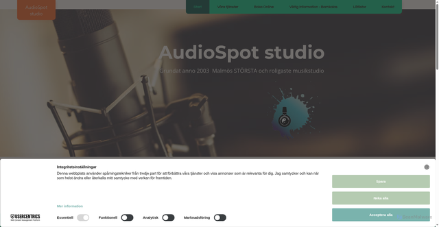 Security scan screenshot of https://www.audiospot.se/