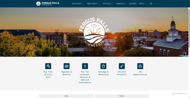 Security scan screenshot of https://fergusfallsmn.gov/