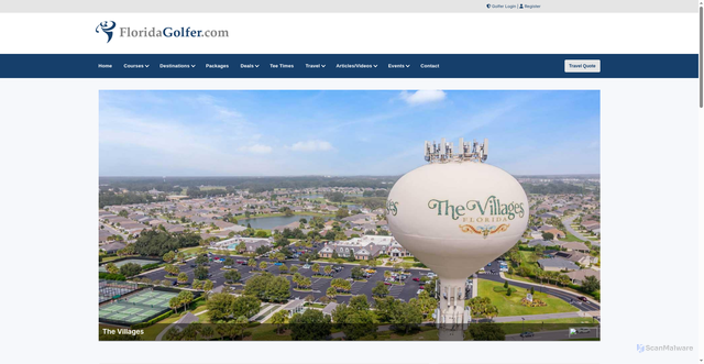 Security scan screenshot of https://www.floridagolfer.com/golfcommunities/the-villages