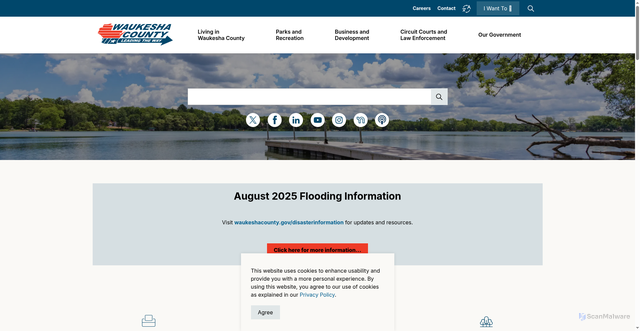 Security scan screenshot of https://www.waukeshacounty.gov/