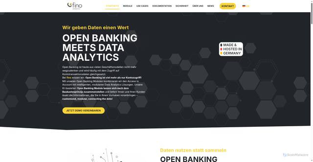 Security scan screenshot of https://psd2-openbanking.de/