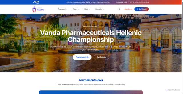 Security scan screenshot of https://hellenicchampionship.com/tournament