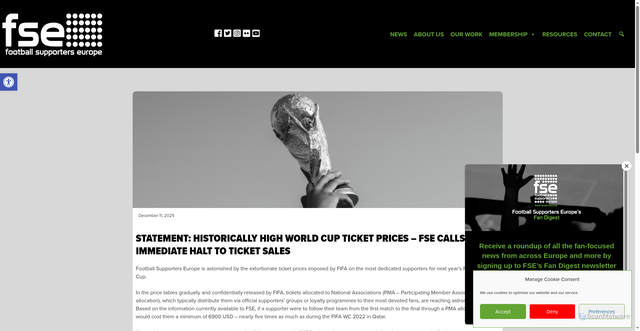 Security scan screenshot of https://www.fanseurope.org/news/statement-historically-high-world-cup-ticket-prices-fse-calls-for-immediate-halt-to-ticket-sales/