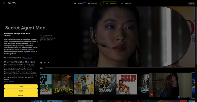 Security scan screenshot of https://pluto.tv/us/on-demand/series/617d575eb25019001ab2caa1