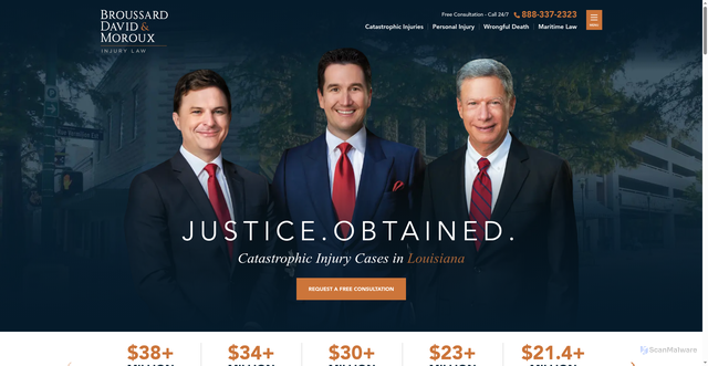 Security scan screenshot of https://bdm.law/