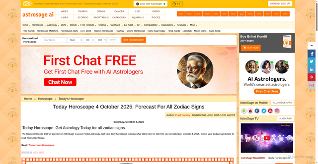 Security scan screenshot of https://www.astrosage.com/horoscope/daily-horoscope-todays-horoscope.asp