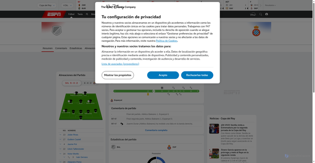 Security scan screenshot of https://www.espn.cl/futbol/partido/_/juegoId/761027