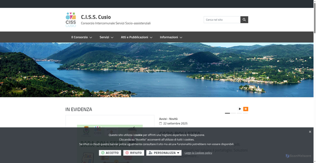Security scan screenshot of https://www.cisscusio.it/it-it/home
