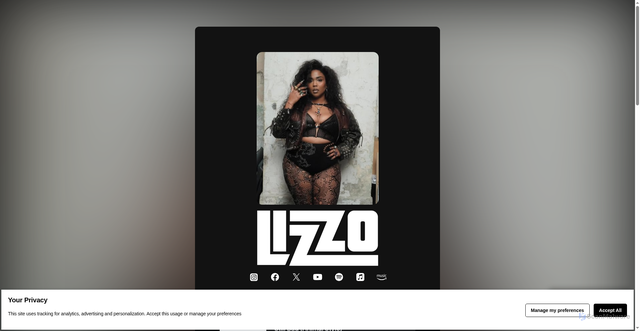 Security scan screenshot of https://lizzo.komi.io/