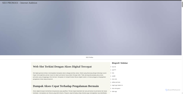 Security scan screenshot of https://internetaddition.com