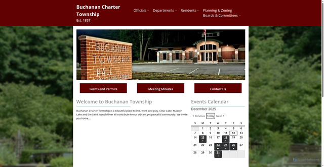 Security scan screenshot of https://www.buchanantownship.net/
