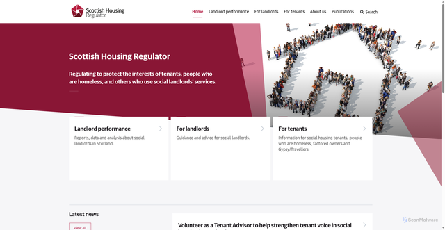 Security scan screenshot of https://www.housingregulator.gov.scot/