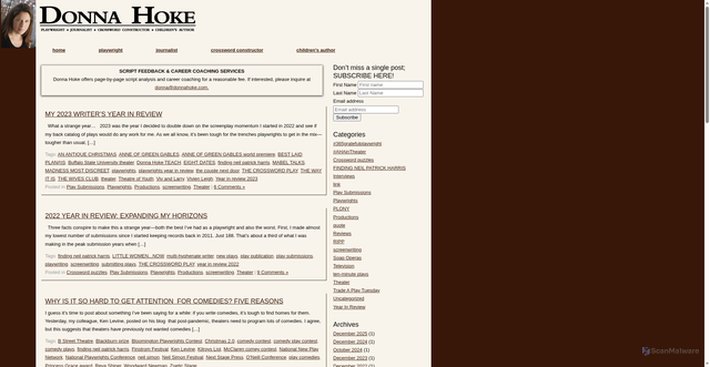 Security scan screenshot of https://blog.donnahoke.com/tag/finding-neil-patrick-harris/