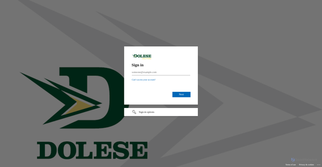 Security scan screenshot of http://alerts.dolese.com/