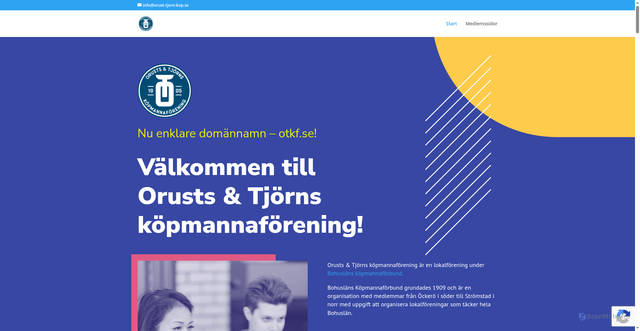 Security scan screenshot of https://otkf.se