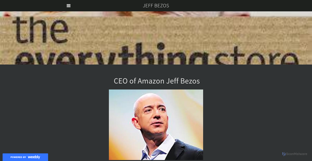 Security scan screenshot of https://thejeffbezos.weebly.com/