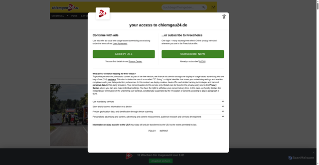 Security scan screenshot of https://chiemgau24.de