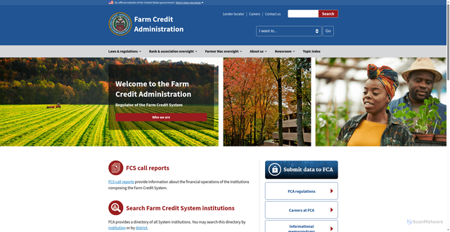 Security scan screenshot of https://www.fca.gov/