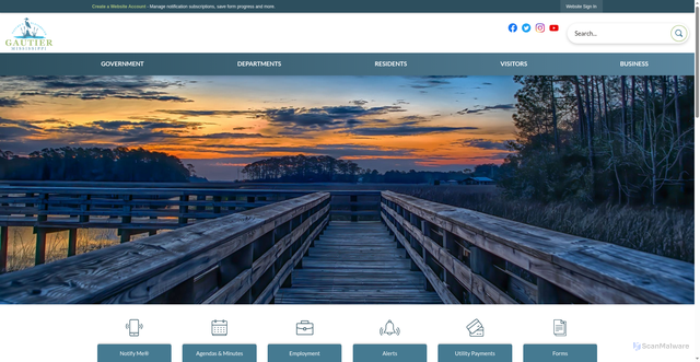 Security scan screenshot of https://gautier-ms.gov/