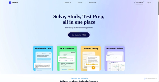 Security scan screenshot of https://solvely.ai
