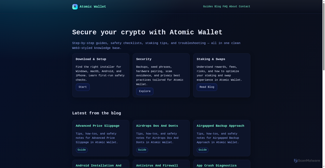 Security scan screenshot of atomic-wallet.at
