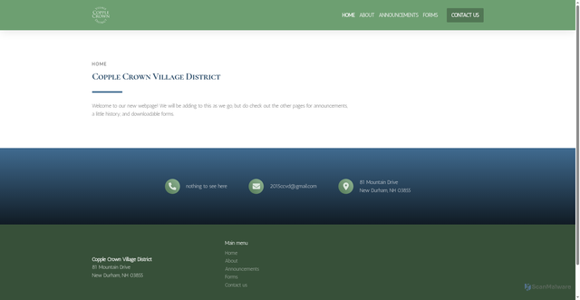 Security scan screenshot of http://copplecrownnh.gov/