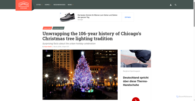 Security scan screenshot of https://chicago.curbed.com/2019/11/8/20955596/chicago-christmas-tree-lighting-history