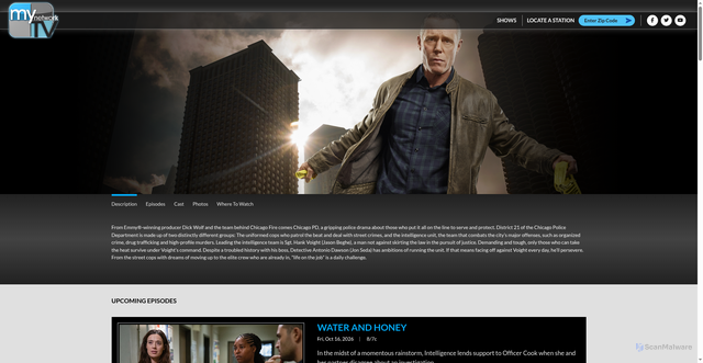 Security scan screenshot of https://www.mynetworktv.com/show/details/chicago-pd