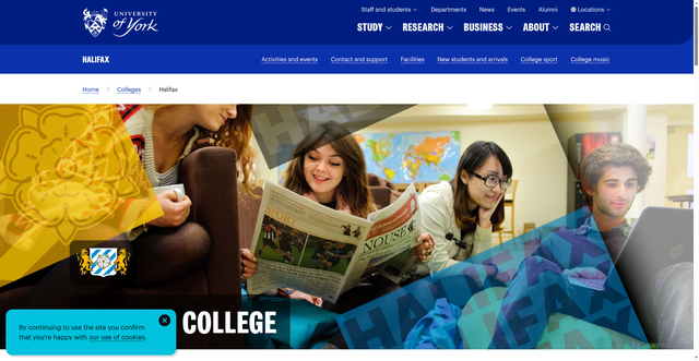 Security scan screenshot of https://www.york.ac.uk/colleges/halifax/