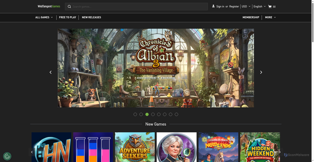 Security scan screenshot of https://wildgames.com