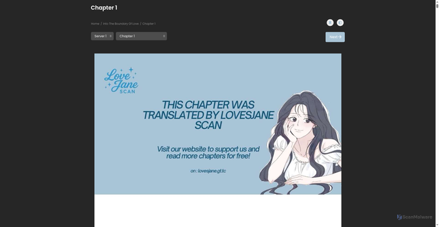 Security scan screenshot of http://lovesjane.site/manga/manga-5/chapter-1/