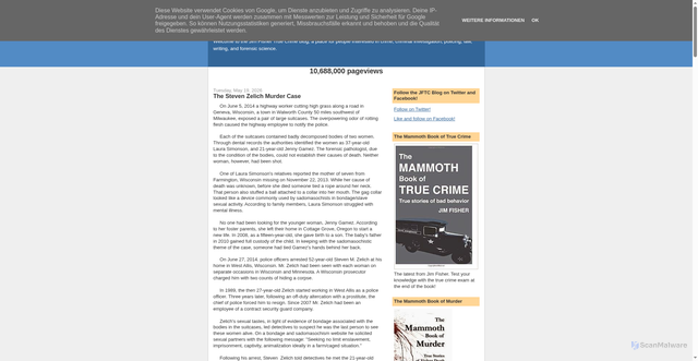 Security scan screenshot of http://jimfishertruecrime.blogspot.com/2014/07/death-by-rough-sex-or-murder.html