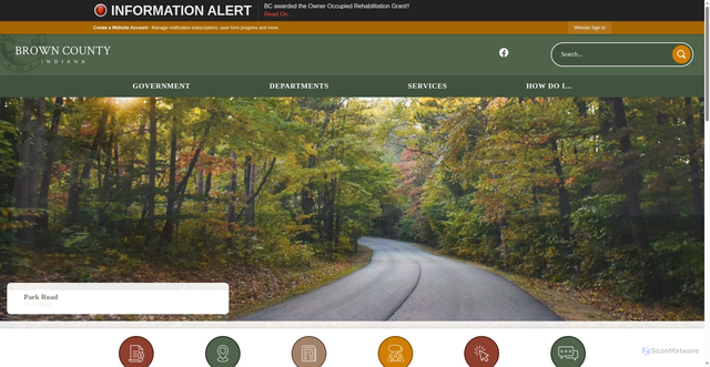 Security scan screenshot of https://browncounty-in.gov/