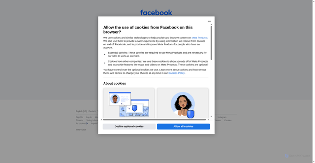 Security scan screenshot of https://www.facebook.com/login/?next=https%3A%2F%2Fwww.facebook.com%2FTempletonFoundation%2F%3Futm_source%3DReceive%2BNews%2Bfrom%2Bthe%2BJohn%2BTempleton%2BFoundation%26utm_campaign%3D62781a7d0e-EMAIL_CAMPAIGN_2025_templetonideas_20251210%26utm_medium%3Demail%26utm_term%3D0_-42837b4b08-97355777