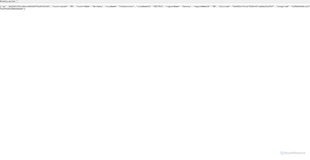 Security scan screenshot of https://locationv2.api.useinsider.com/