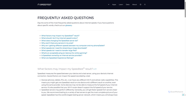 Security scan screenshot of https://liveto100.pages.dev/ko/about/knowledge/faq
