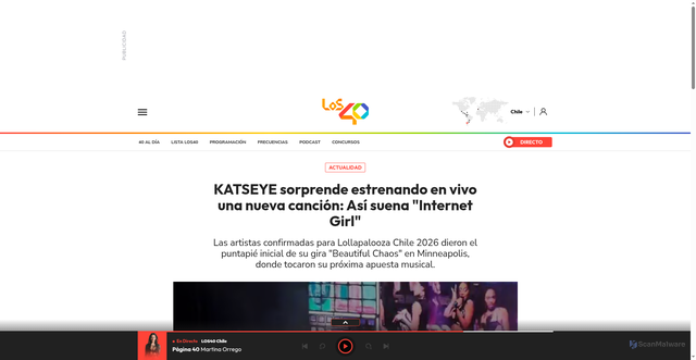 Security scan screenshot of https://los40.cl/2025/11/16/katseye-sorprende-estrenando-en-vivo-una-nueva-cancion-asi-suena-internet-girl/