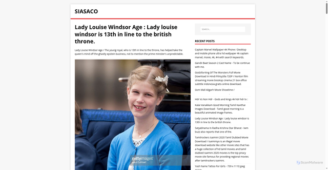 Security scan screenshot of https://ocasasi.pages.dev/posts/lady-louise-windsor-age/
