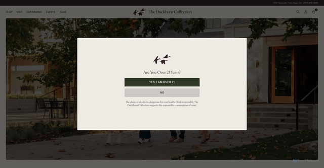 Security scan screenshot of https://www.duckhornwineshop.com