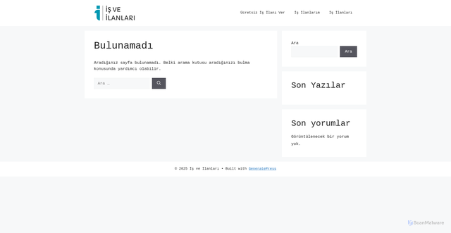 Security scan screenshot of https://isveilanlari.tr/