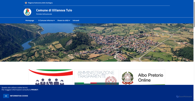 Security scan screenshot of https://www.comune.villanovatulo.ca.it/hh/index.php?jvs=0&acc=1