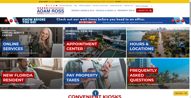 Security scan screenshot of https://pinellastaxcollector.gov/