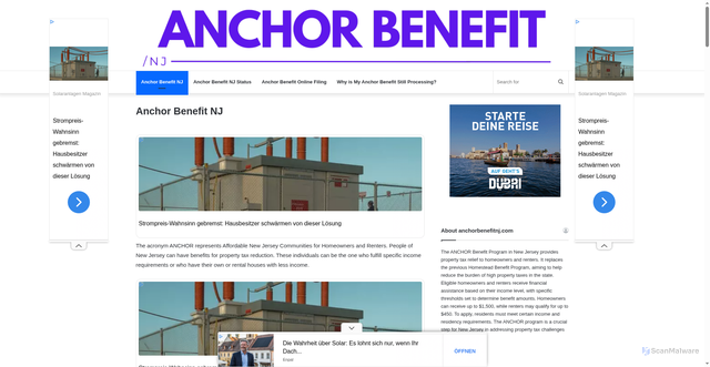 Security scan screenshot of https://www.anchorbenefitnj.com/