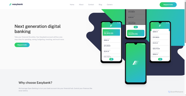 Security scan screenshot of https://easybank-landing-page-six-phi.vercel.app/