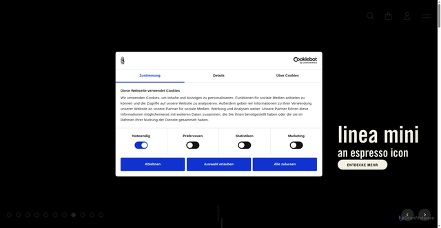 Security scan screenshot of https://lamarzocco.com