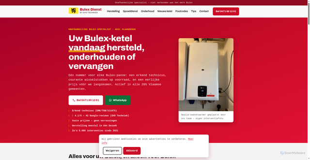 Security scan screenshot of http://bulex-dienst.pages.dev/