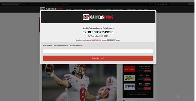 Security scan screenshot of https://www.capperspicks.com/free-picks/college-football/miami-hurricanes-vs-smu-mustangs-betting-prediction-11-1-2025/