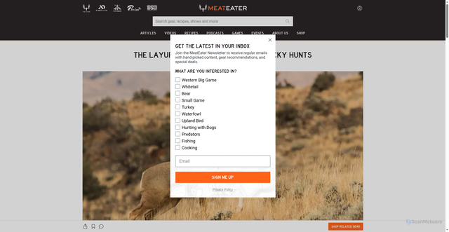 Security scan screenshot of https://www.themeateater.com/hunt/mule-deer/the-layup-buck-what-to-make-of-lucky-hunts